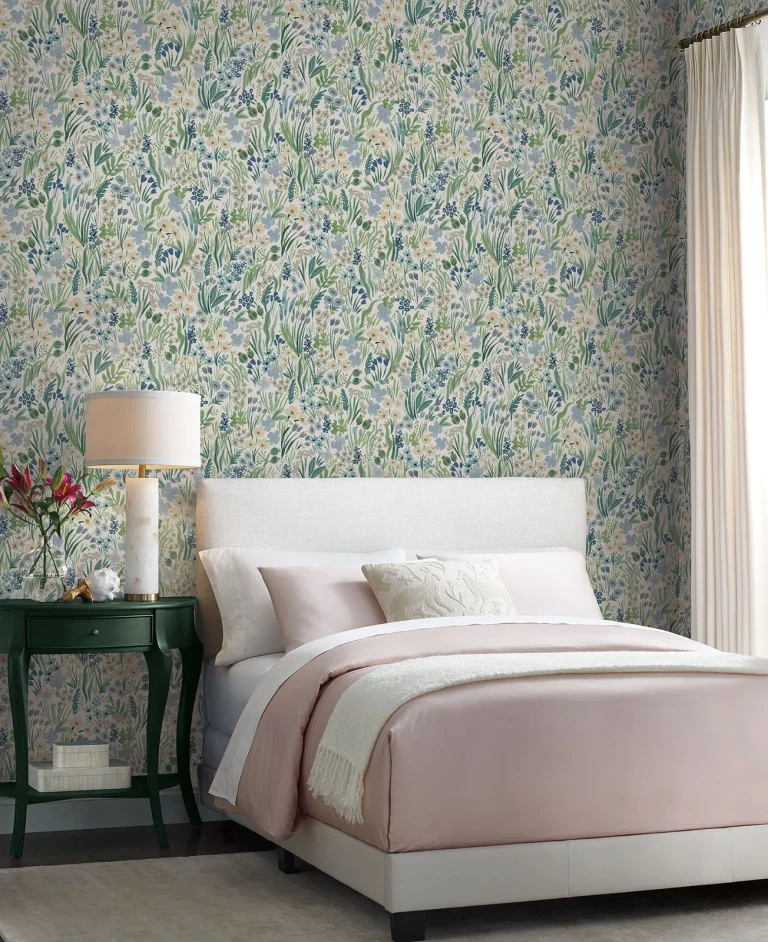 Rifle Paper Co. Lea Peel and Stick Wallpaper - Indigo — Ảnh 4