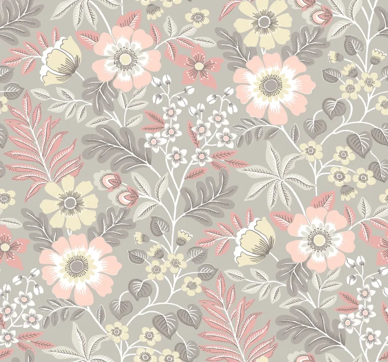 Voysey Floral Wallpaper - Pink — Ảnh 2