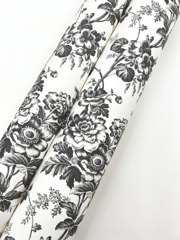 Anemone Toile Wallpaper - Black — Ảnh 3