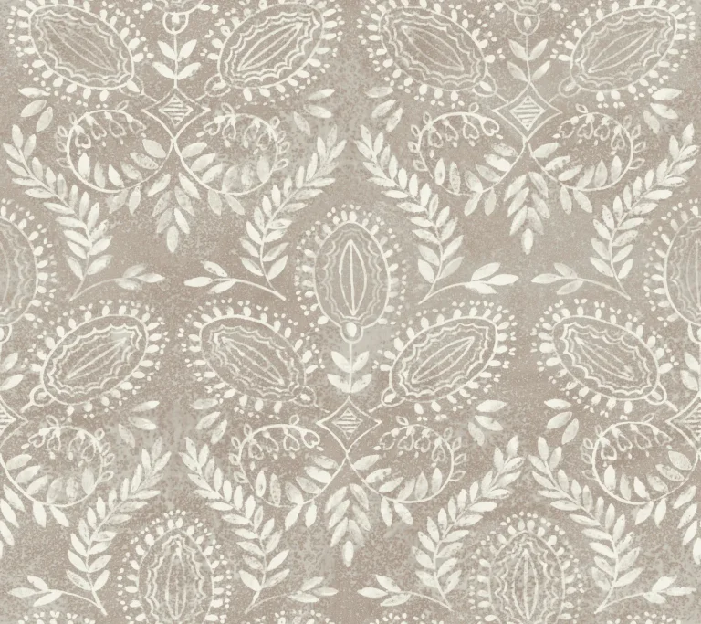 Laurel Damask Wallpaper - Mocha — Ảnh 3