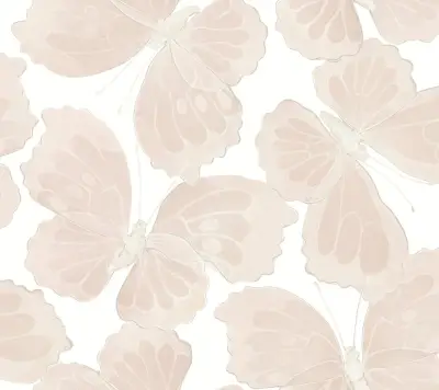 Monarch Peel and Stick Wallpaper - Pink/Silver