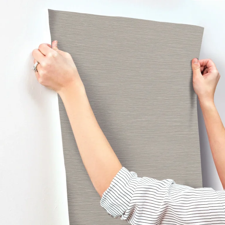 Oasis Faux Grasscloth Wallpaper - Brown — Ảnh 7