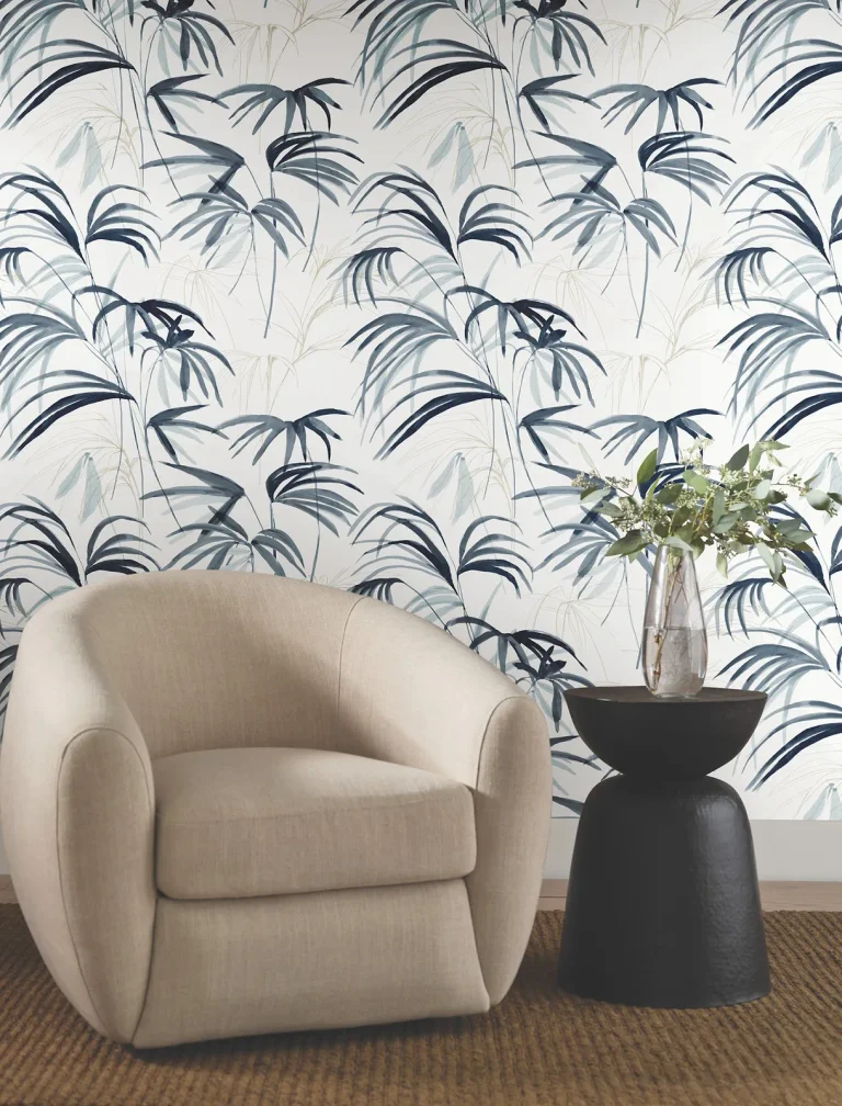Candice Olson Inky Palms Wallpaper - Blue — Ảnh 4