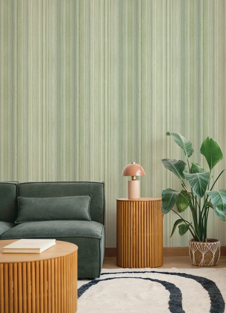 Elan Ombre Stripe Wallpaper - Sea Green — Image 6