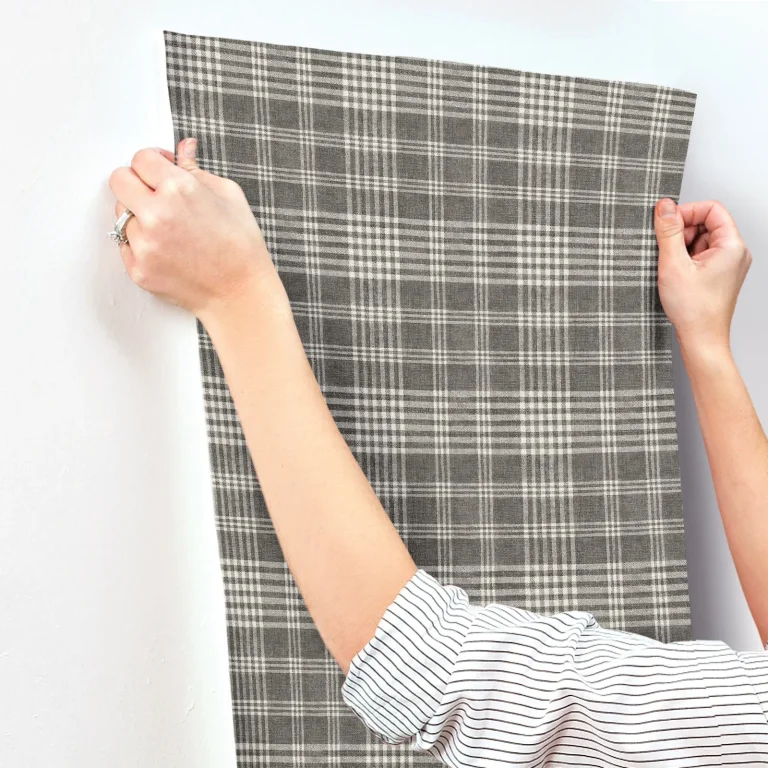 Chesapeake Perry Plaid Wallpaper - Black — Ảnh 6