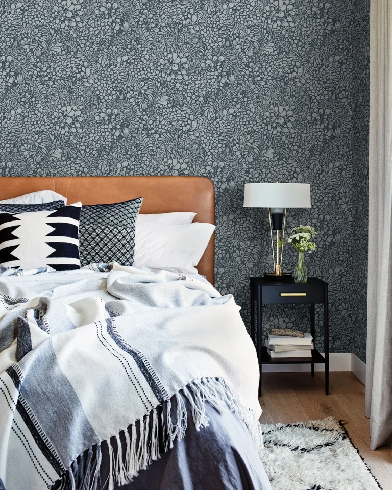 Siv Botanical Wallpaper - Dark Blue — Ảnh 2