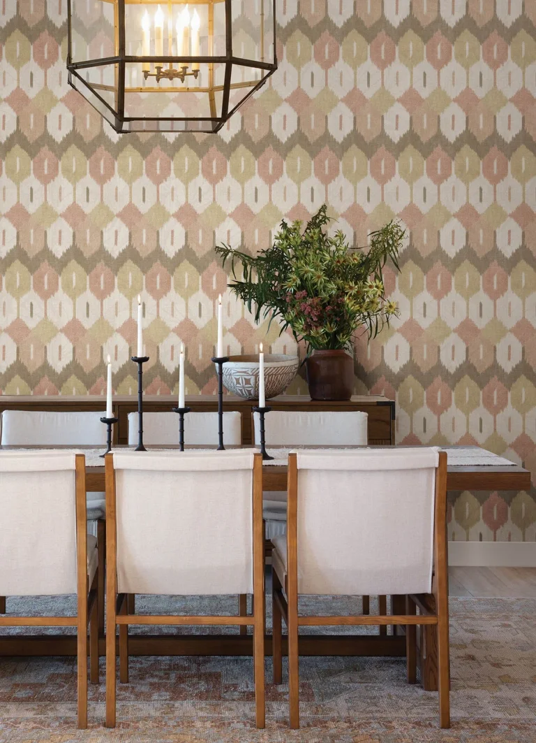 Abilene Ikat Wallpaper - Apricot — Ảnh 4