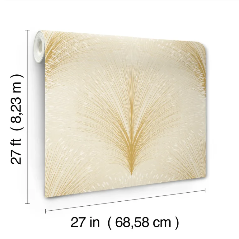 Papyrus Plume Wallpaper - Beige — Image 2