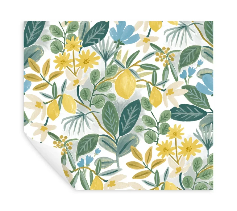 Rifle Paper Co. Amalfi Peel and Stick Wallpaper - Blue and Green — Ảnh 3