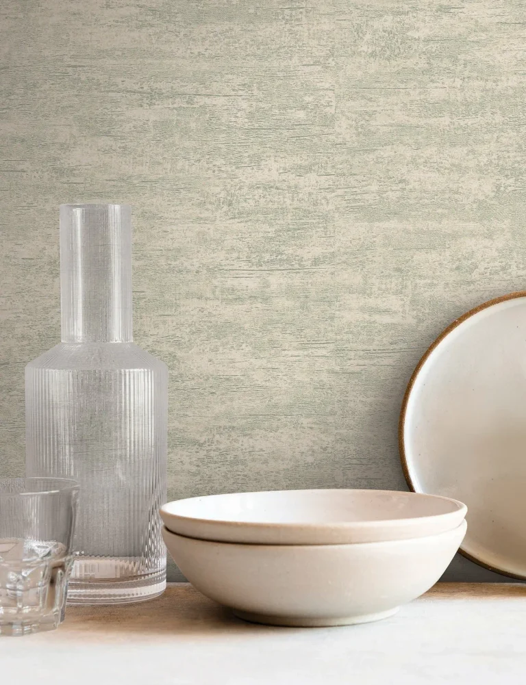 Weathered Stucco Wallpaper - Ecru — Ảnh 2