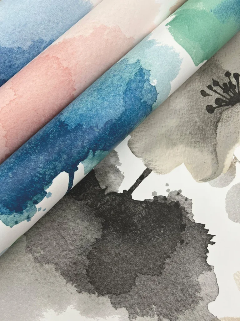 Watercolor Bouquet Wallpaper - Charcoal — Image 3