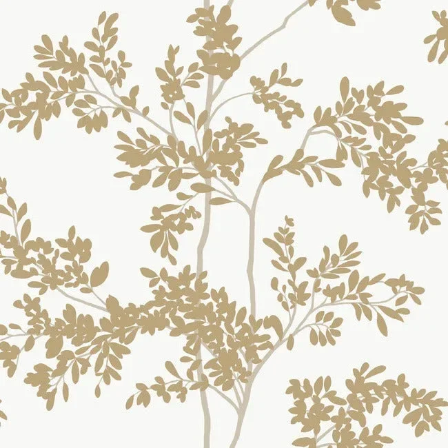 Lunaria Silhouette Wallpaper - White/Gold — Ảnh 5