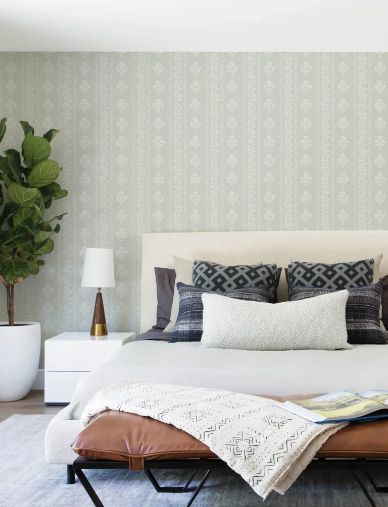 Chesapeake Lenea Floral Stripe Wallpaper - Aqua — Ảnh 3