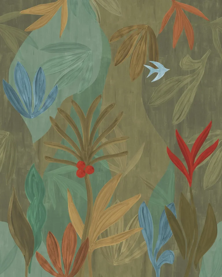 Chambord Gardens Wall Mural - Leaf & Olive — Ảnh 3
