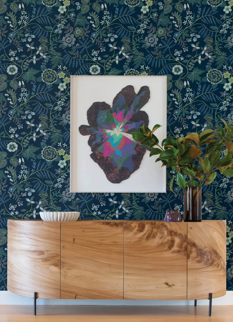 Marilyn Floral Trail Wallpaper - Dark Blue — Ảnh 4