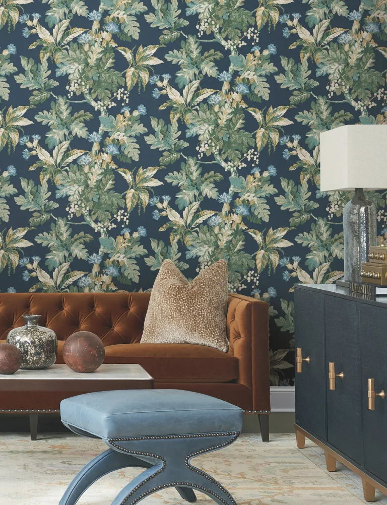 Ronald Redding Briarwood Wallpaper - Navy — Ảnh 5