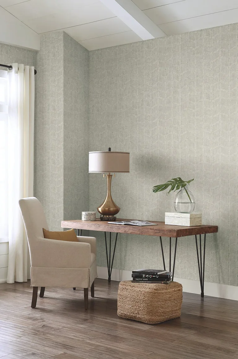 Flatiron Geometric Wallpaper - Cement — Image 5