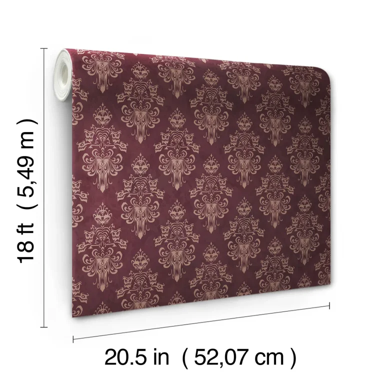Disney Haunted Mansion Peel and Stick Wallpaper - Maroon — Ảnh 6