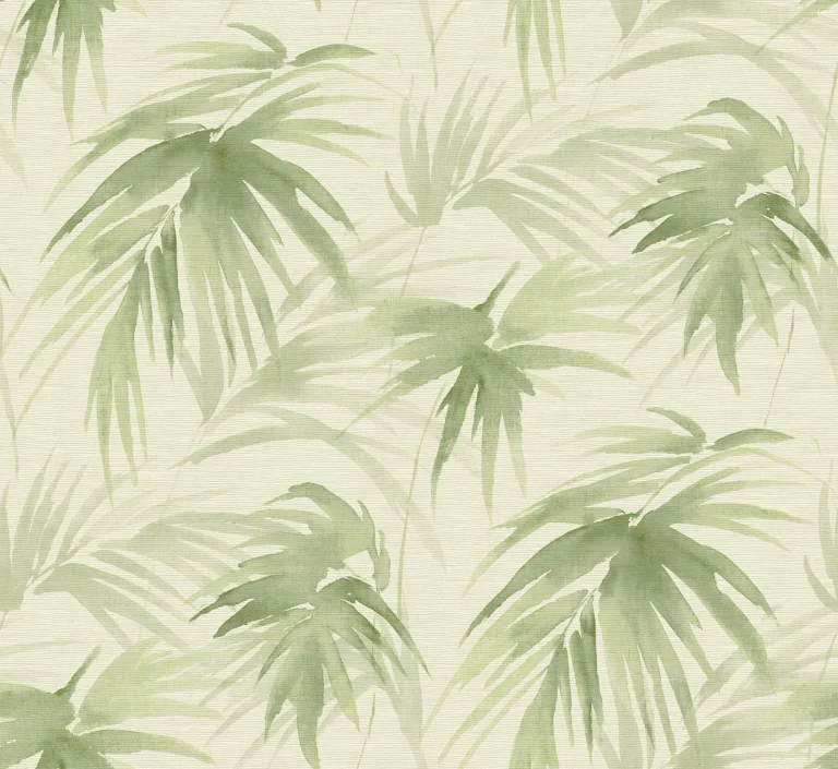 Darlana Grasscloth Wallpaper - Green — Image 2