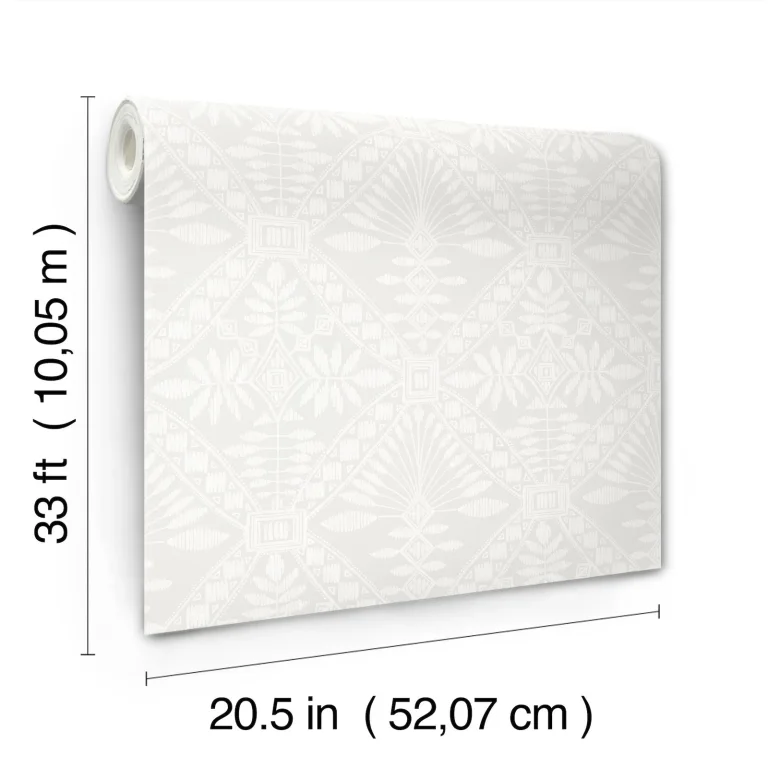 Chesapeake Emmarie Geometric Wallpaper - Grey — Ảnh 4