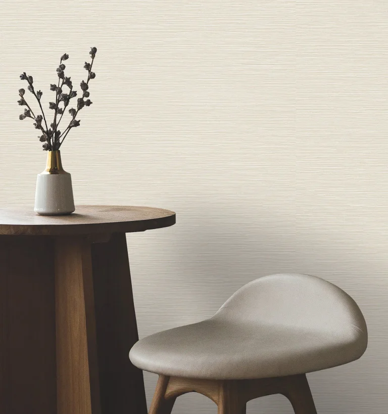 Oasis Faux Grasscloth Wallpaper - Dove — Ảnh 5