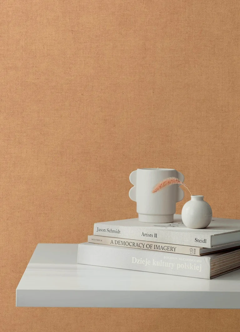 Nuovo Faux Linen Wallpaper - Apricot — Ảnh 5