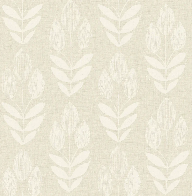 Chesapeake Garland Block Tulip Wallpaper - Khaki — Image 4