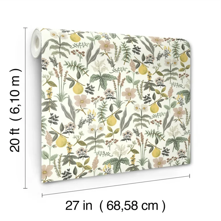 Rifle Paper Co. Herb Garden Botanical Peel and Stick Wallpaper - Cream — Ảnh 2