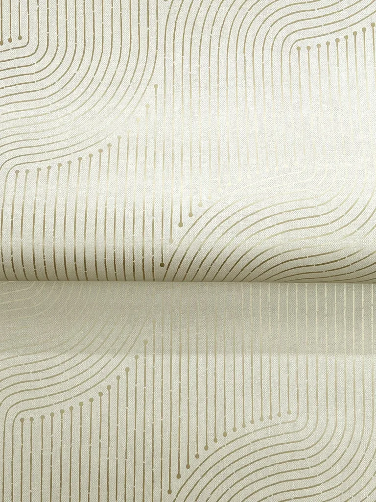 Braddock Rhythmic Flow Wallpaper - Gold — Image 4