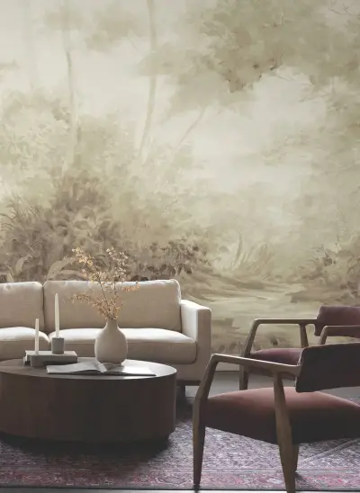 Magnolia Home Woodlands Wall Mural - Sepia