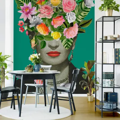 Frida Floral - Wall Mural 5534 - 4 Panel - 192x260cm