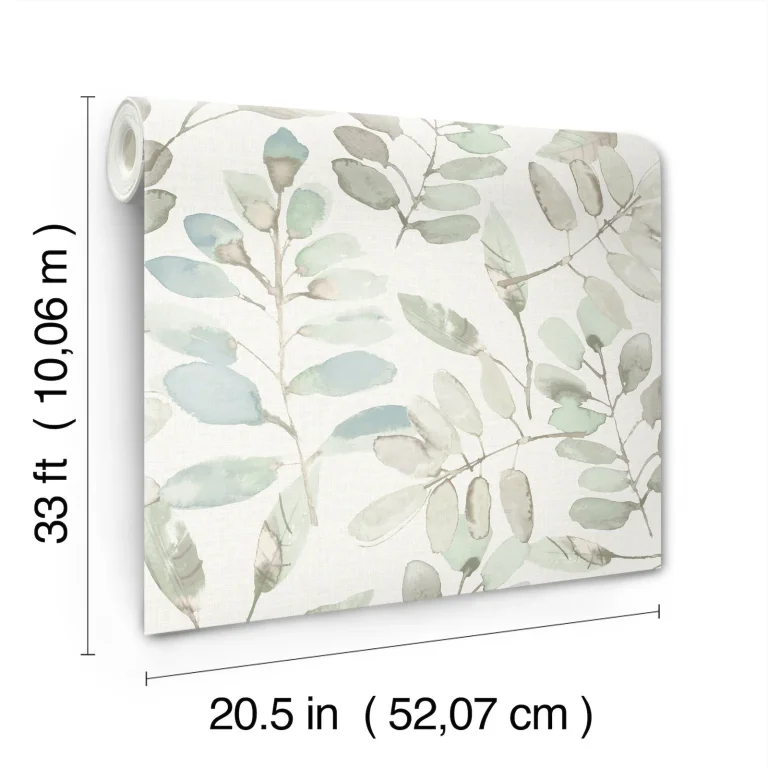 Chesapeake Pinnate Leaves Wallpaper - Mint — Ảnh 6