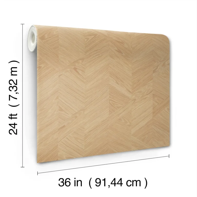Ronald Redding Interlocking Wood Wallpaper - Oak — Ảnh 4