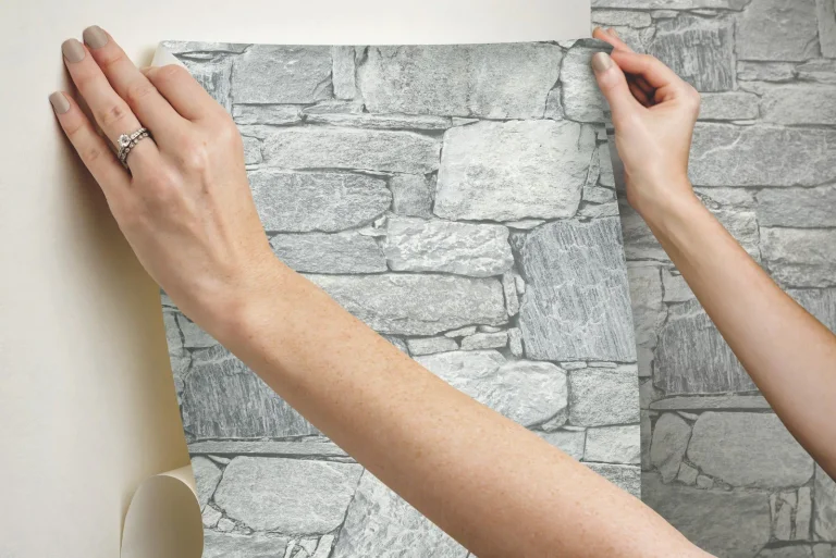Chateau Stone Peel and Stick Wallpaper - Smoke — Ảnh 2