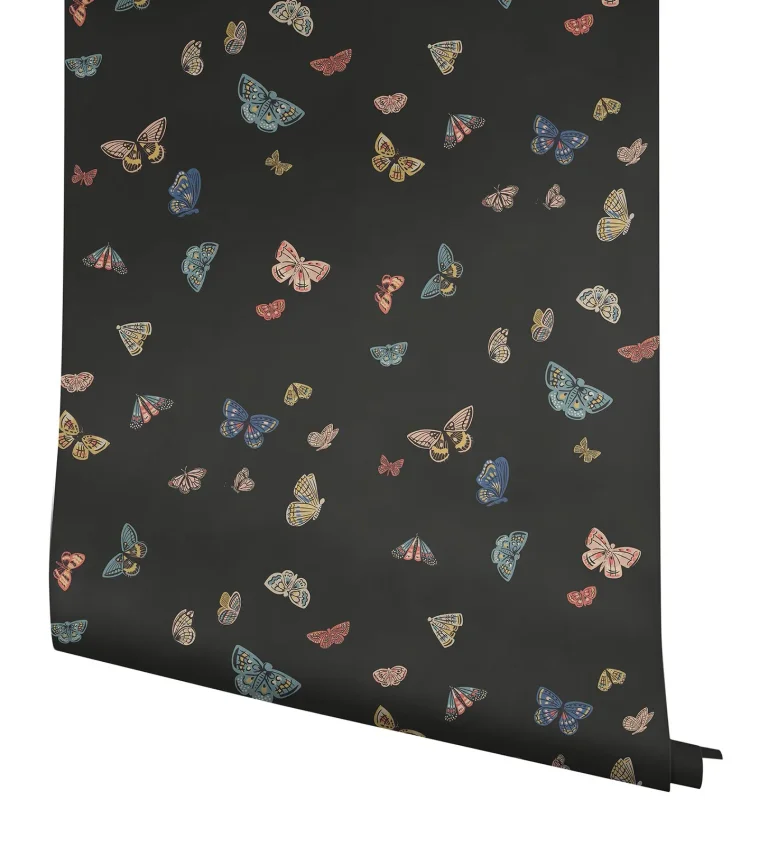 Rifle Paper Co. Butterfly House Wallpaper - Black — Ảnh 2