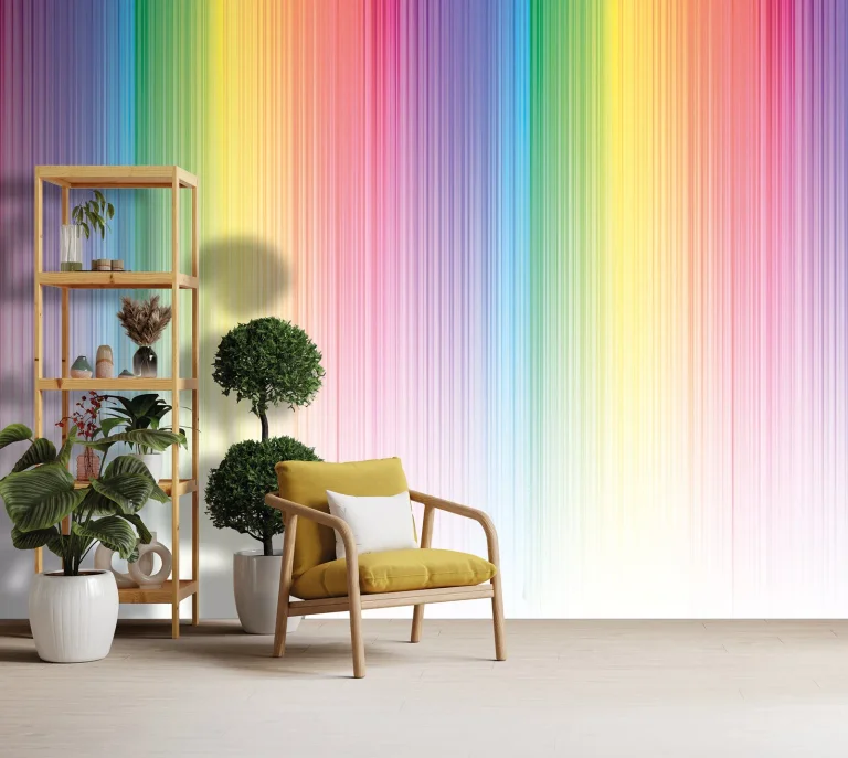 Scenic Walls - Rainbow Rainfall Mural - 3018-3