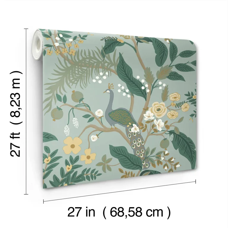 Rifle Paper Co. Peacock Wallpaper - Slate — Ảnh 6