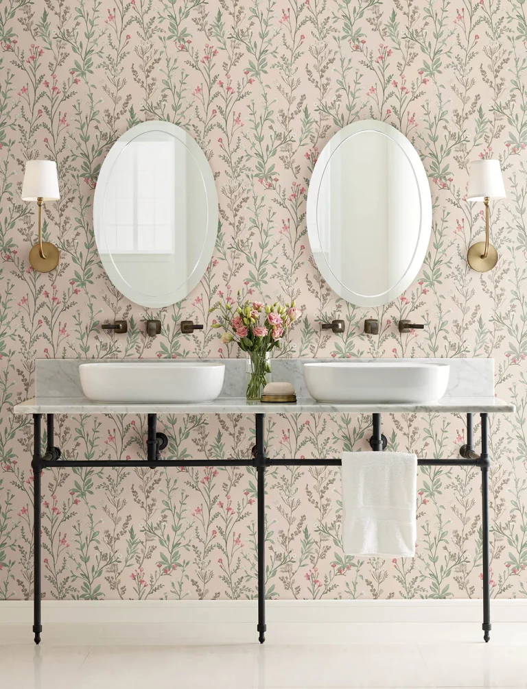 Chesapeake Laverne Wildflowers Wallpaper - Blush — Ảnh 2