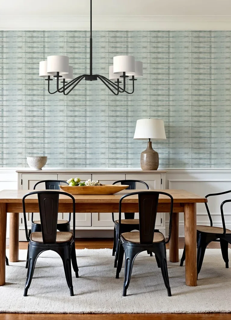 Modulus Geometric Stripe Wallpaper - Denim — Ảnh 2