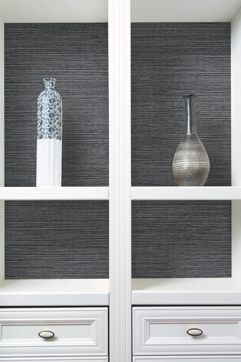 Shining Sisal Wallpaper - Black/Silver — Ảnh 4