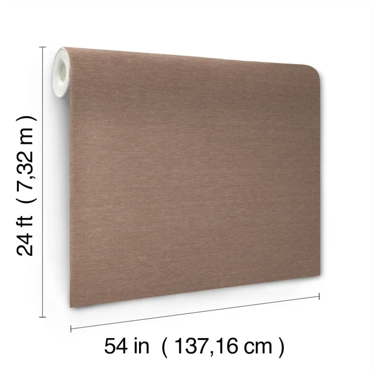 Ronald Redding Linen Levels Wallpaper - Russet — Ảnh 3