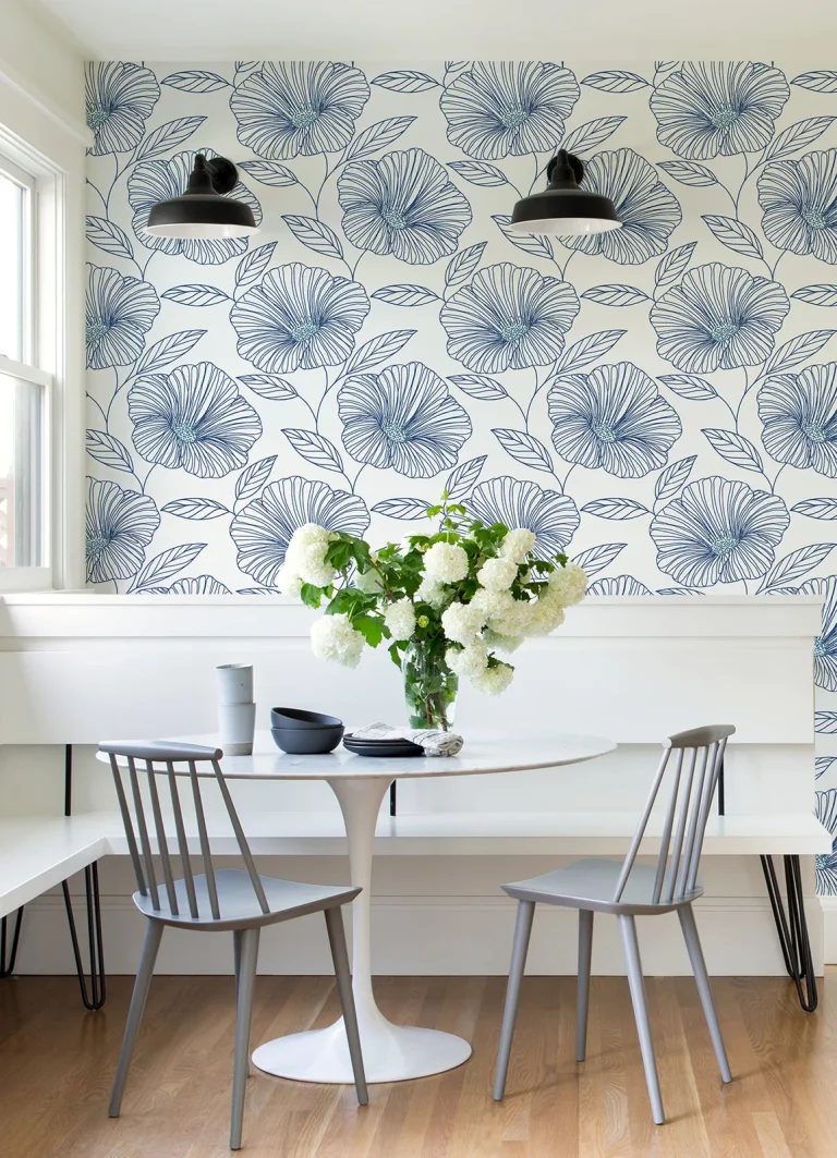 Mythic Floral Wallpaper - Blue — Ảnh 4
