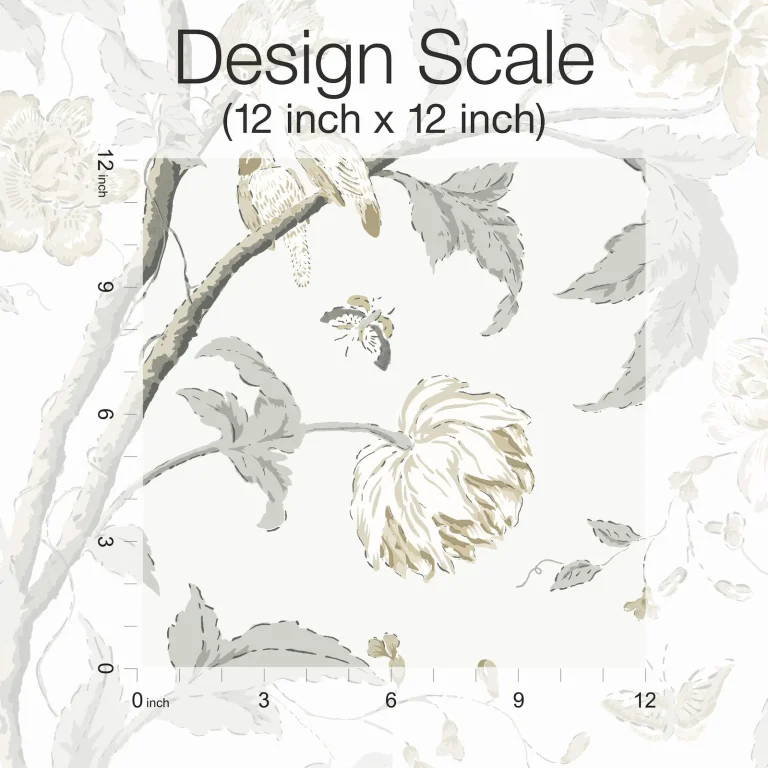 Teahouse Floral Wallpaper - Neutrals — Ảnh 9