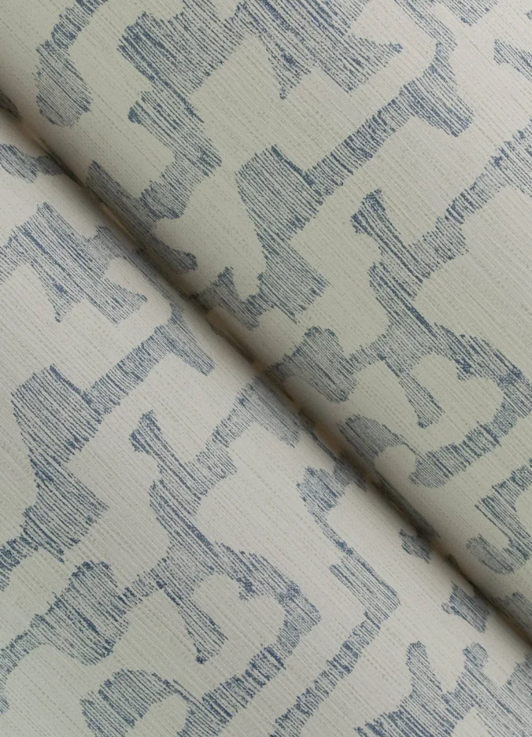 Cipher Geometric Faux Grasscloth Wallpaper - Blue — Ảnh 2