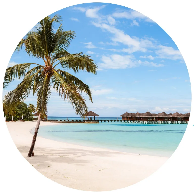 Maldives - Wall Mural 5574 - Round - 144cm diameter — Ảnh 2