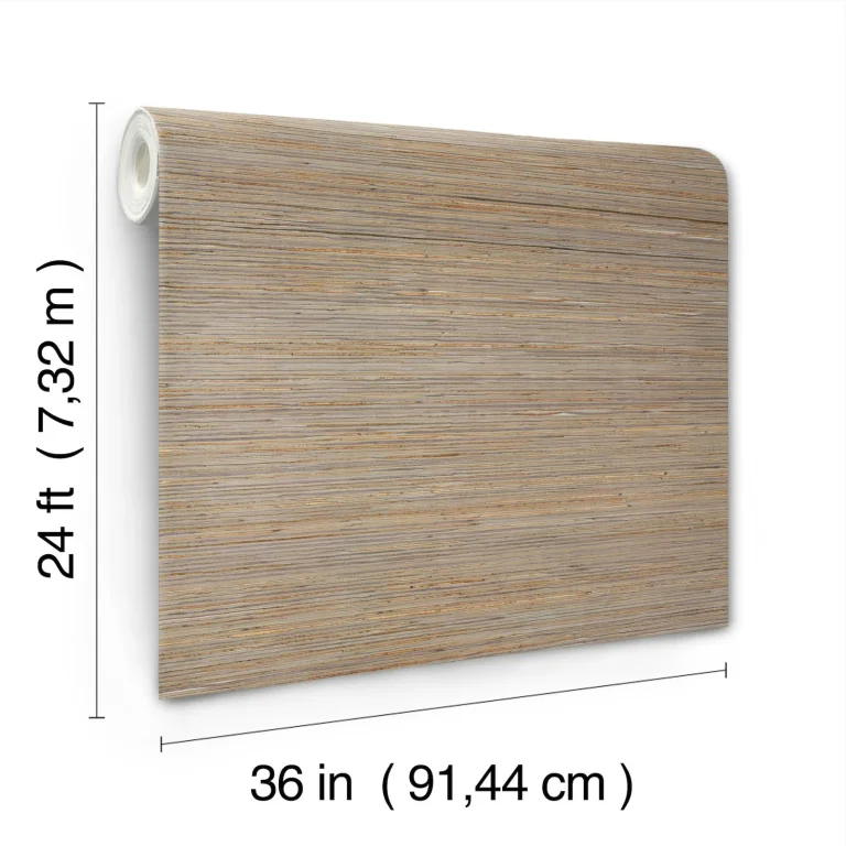 Candice Olson Bamboo Hemp Blend Wallpaper - Taupe — Image 4