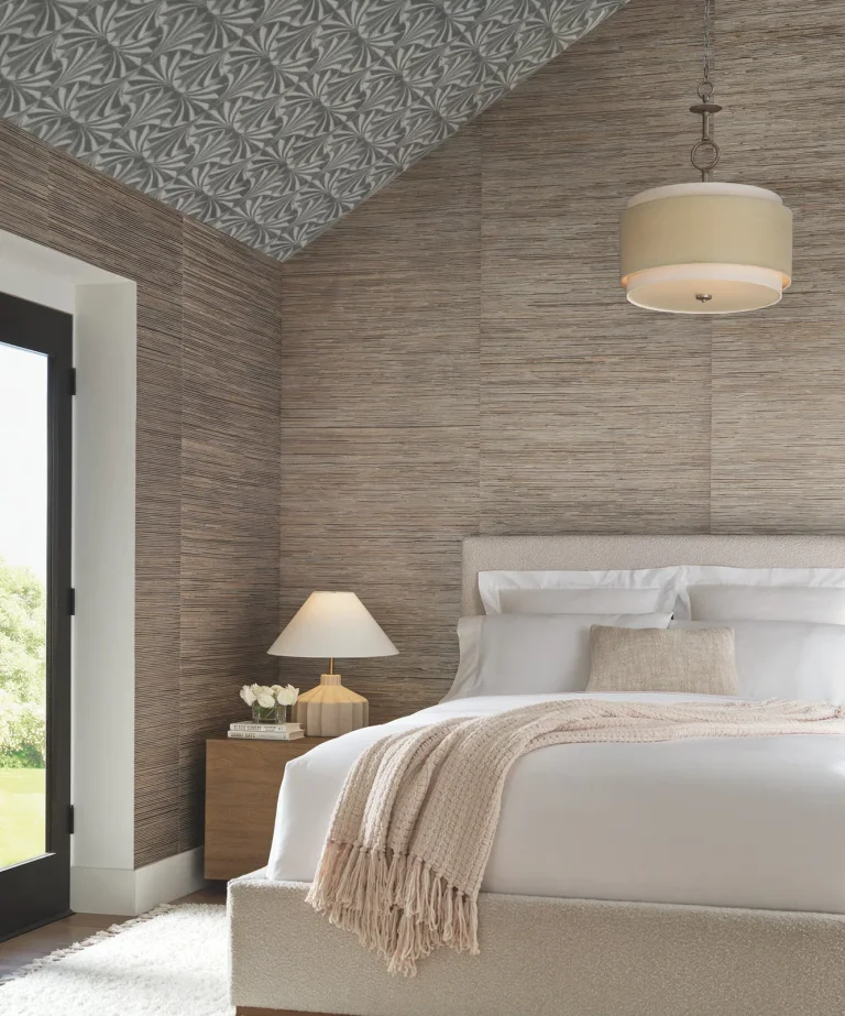 Candice Olson Bamboo Hemp Blend Wallpaper - Taupe — Image 2