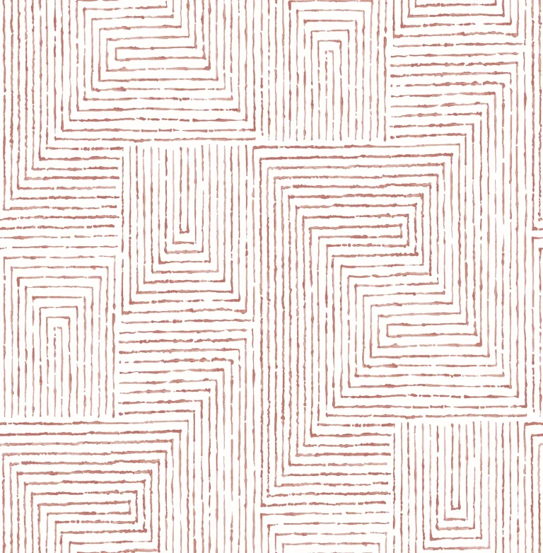 Merritt Geometric Wallpaper - Red