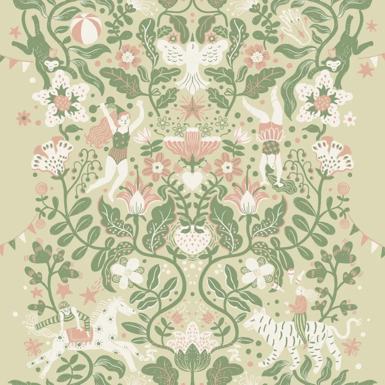 Cirkus Wallpaper - Light Green — Image 4