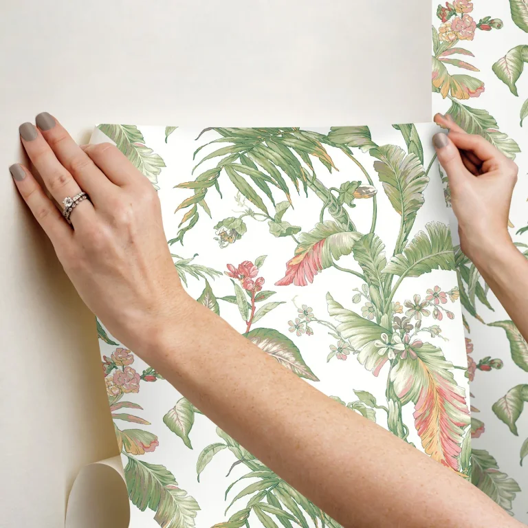 Fiji Garden Peel and Stick Wallpaper - Pink — Ảnh 2